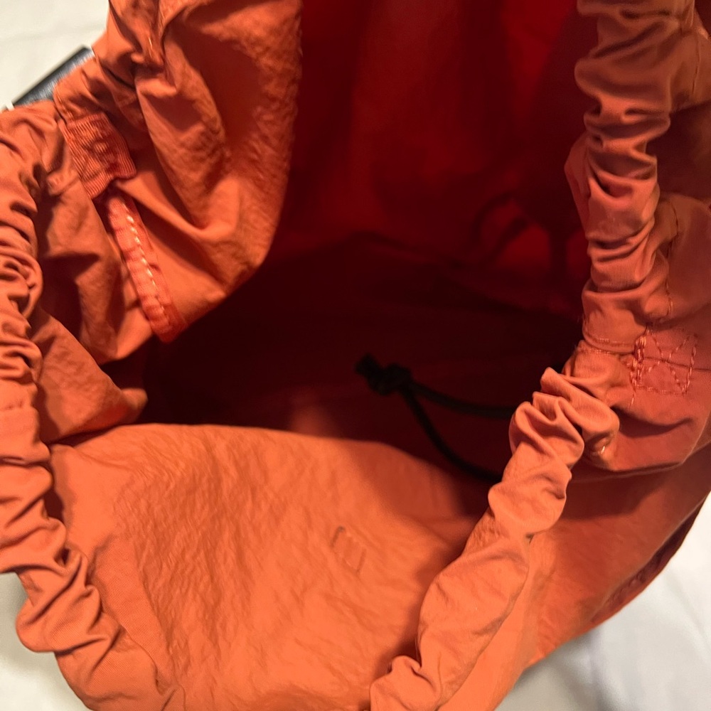 Vibrant Orange Tote with Black Straps - Picture 4 of 4